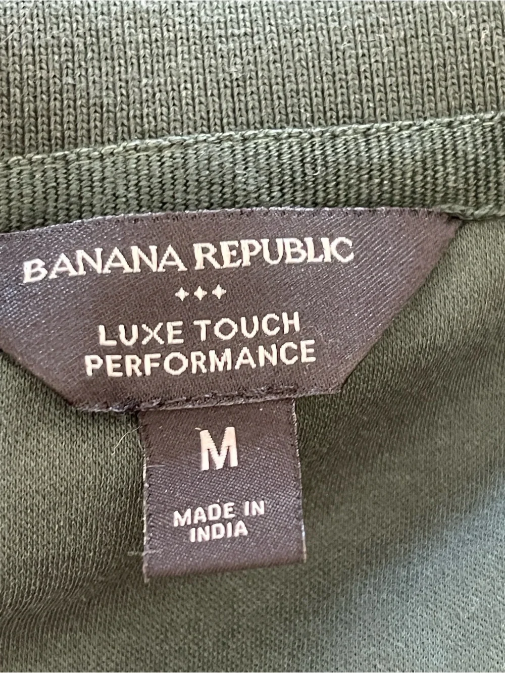 Banana Republic Luxury Touch Performance Men’s Short Sleeve Green Polo Shirt EUC
